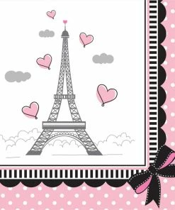 Creative Converting Kids Birthday Party Themes Party In Paris Beverage Napkins, 18 Ct