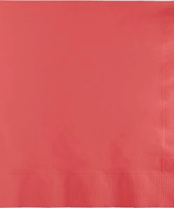 Creative Converting Coral Luncheon Napkin 2Ply, 50 Ct Solid Color Tableware