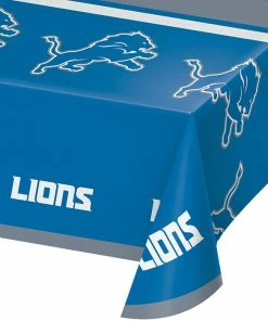 Creative Converting Detroit Lions Plastic Table Cover, 54" X 102"