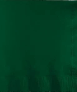 Creative Converting Solid Color Tableware Hunter Green Luncheon Napkin 2Ply, 50 Ct