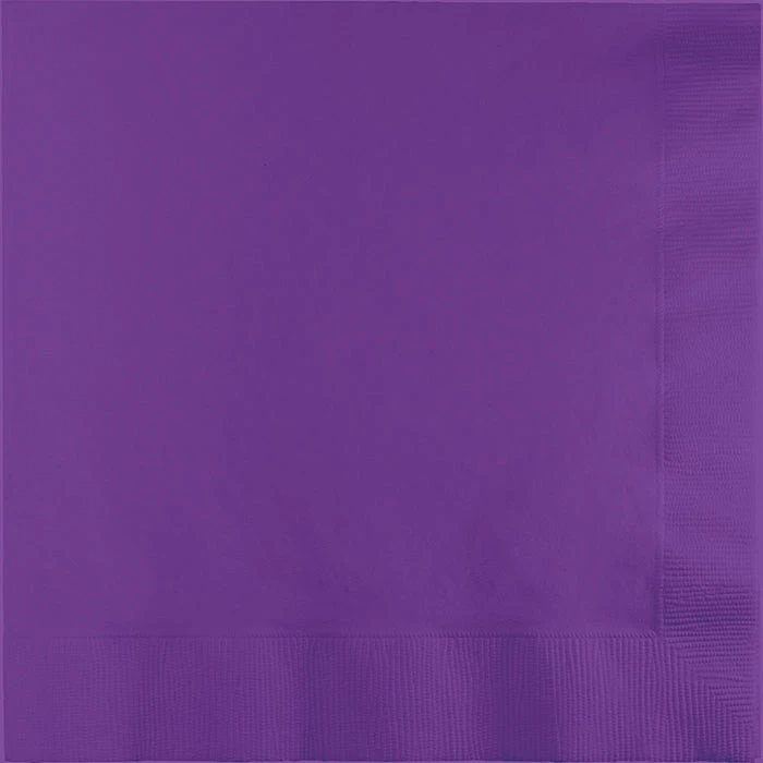 Creative Converting Amethyst Luncheon Napkin 3Ply, 50 Ct Solid Color Tableware