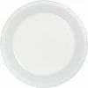 Creative Converting White Prem Plastic Banquet Plates, 20 Ct Solid Color Tableware