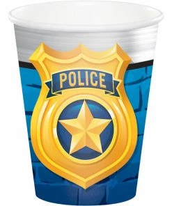 Creative Converting Police Party Hot/Cold Paper Paper Cups 9 Oz., 8 Ct Kids Birthday Party Themes