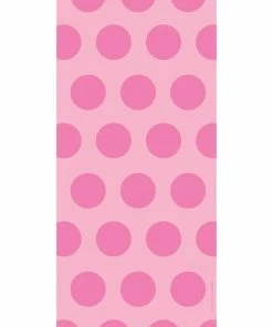 Creative Converting Candy Pink Polka Dot Favor Bags, 20 Ct Solid Color Tableware