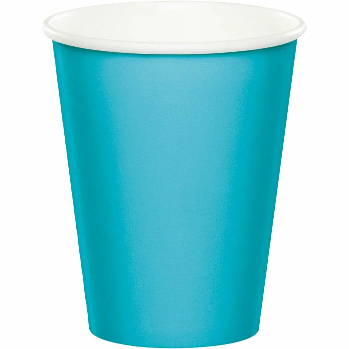 Creative Converting Bermuda Blue Hot/Cold Paper Cups 9 Oz., 24 Ct