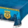 Creative Converting Police Party Plastic Tablecover All Over Print, 54" X 102"