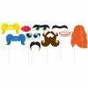 Creative Converting Funny Faces Photo Booth Props, 10 Ct