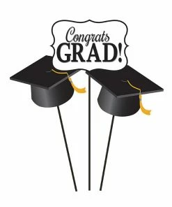 Creative Converting Grad Diy Centerpiece Sticks, 3 Ct Graduation Party Supplies
