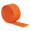 Creative Converting Sunkissed Orange Crepe Streamers 81' Solid Color Tableware