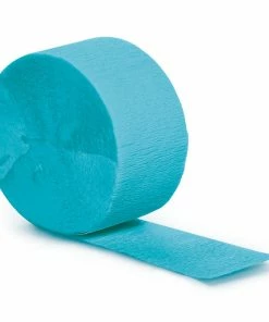 Creative Converting Solid Color Tableware Bermuda Blue Crepe Streamers 81'