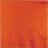 Creative Converting Solid Color Tableware Sunkissed Orange Luncheon Napkin 2Ply, 50 Ct