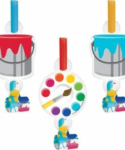 Creative Converting Art Party Blowouts W/Med, 8 Ct Kids Birthday Party Themes