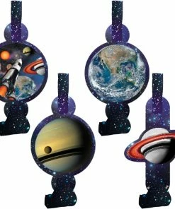 Creative Converting Space Blast Blowouts W/Med, 8 Ct Kids Birthday Party Themes