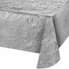 Creative Converting Metallic Silver Table Cover, 54" X 108"