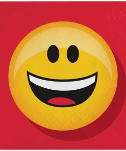 Creative Converting Kids Birthday Party Themes Show Your Emojions Beverage Napkins, 16 Ct