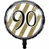 Creative Converting Adult Birthday Party Themes Black & Gold Metallic Balloon 18", '90