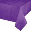 Creative Converting Solid Color Tableware Amethyst Tablecover 54"X 108" Polylined Tissue