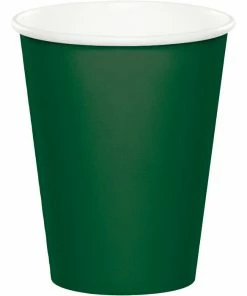Creative Converting Hunter Green Hot/Cold Paper Cups 9 Oz., 24 Ct Solid Color Tableware