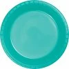 Creative Converting Teal Lagoon Plastic Dessert Plates, 20 Ct Solid Color Tableware