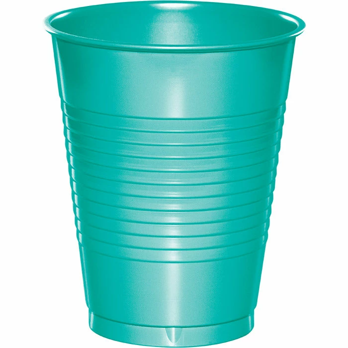 Creative Converting Teal Lagoon Plastic Cups, 20 Ct Solid Color Tableware