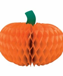 Creative Converting Halloween Party Supplies Halloween Honeycomb Centerpiece, 12" Pumpkin