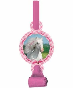 Creative Converting Kids Birthday Party Themes Heart My Horse Blowouts W/Med, 8 Ct