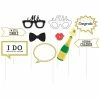 Creative Converting Bridal And Wedding Wedding Photo Booth Props, 10 Ct