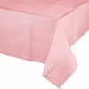 Creative Converting Classic Pink Tablecover 54"X 108" Polylined Tissue Solid Color Tableware
