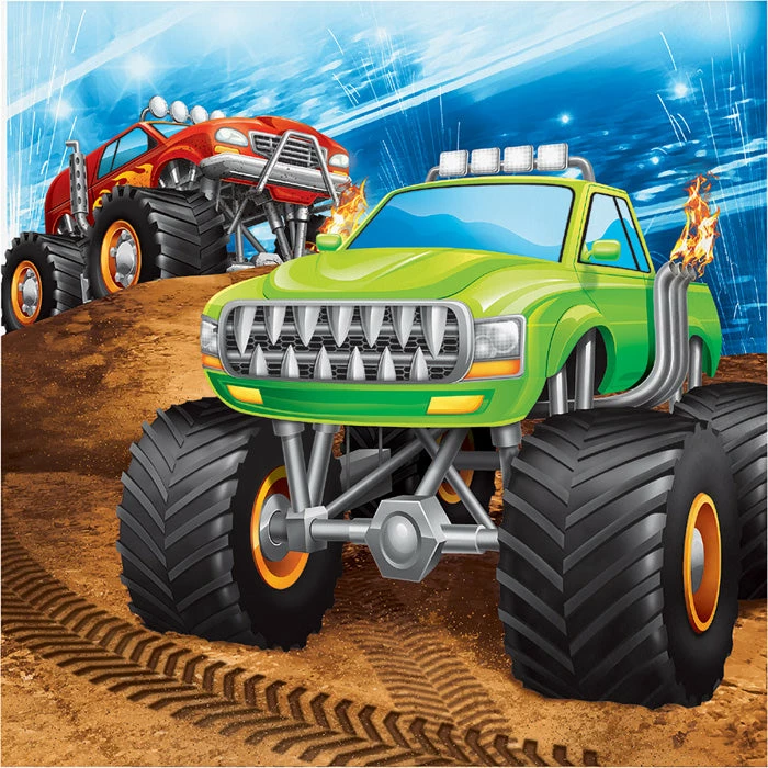 Creative Converting Monster Truck Rally Napkins, 16 Ct