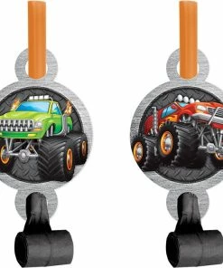 Creative Converting Monster Truck Rally Blowouts W/ Med, 8 Ct
