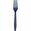 Creative Converting Solid Color Tableware Navy Blue Plastic Forks, 24 Ct