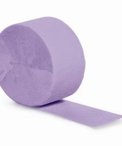 Creative Converting Solid Color Tableware Luscious Lavender Crepe Streamers 81'