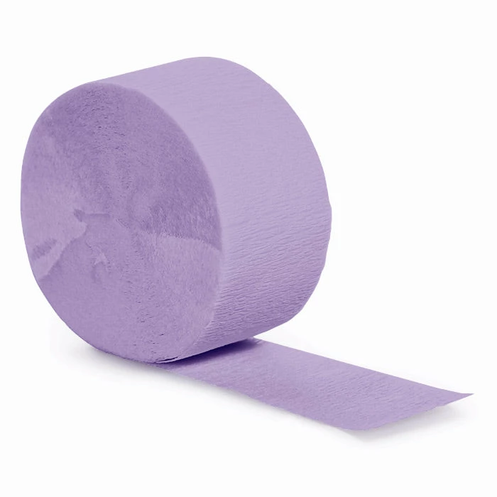 Creative Converting Solid Color Tableware Luscious Lavender Crepe Streamers 81'