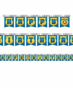 Creative Converting Kids Birthday Party Themes Police Party Jointed Banner Lg