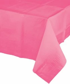 Creative Converting Candy Pink Tablecover 54"X 108" Polylined Tissue