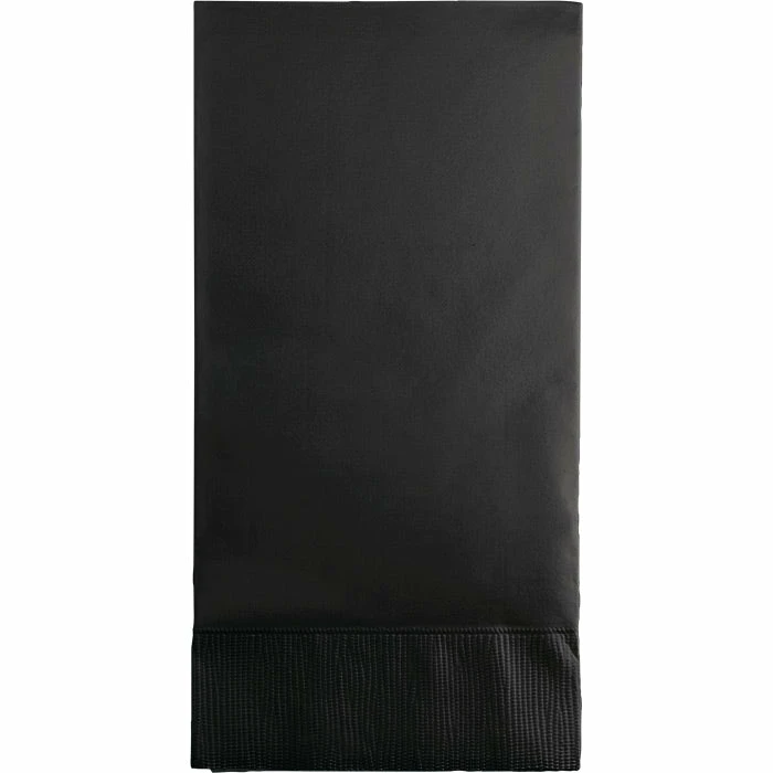 Creative Converting Solid Color Tableware Black Velvet Guest Towel, 3 Ply, 16 Ct