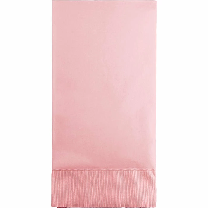 Creative Converting Classic Pink Guest Towel, 3 Ply, 16 Ct Solid Color Tableware