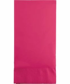 Creative Converting Solid Color Tableware Hot Magenta Guest Towel, 3 Ply, 16 Ct