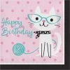 Creative Converting Cat Party Birthday Napkins, 16 Ct