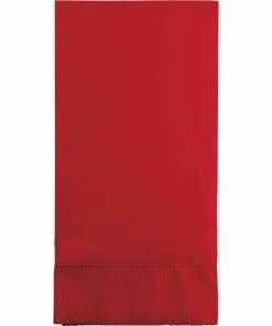 Creative Converting Solid Color Tableware Classic Red Guest Towel, 3 Ply, 16 Ct