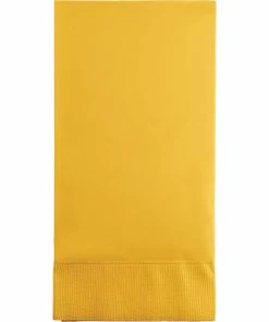 Creative Converting School Bus Yellow Guest Towel, 3 Ply, 16 Ct Solid Color Tableware