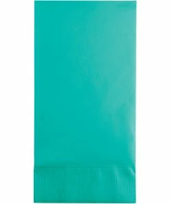 Creative Converting Solid Color Tableware Teal Lagoon Guest Towel, 3 Ply, 16 Ct