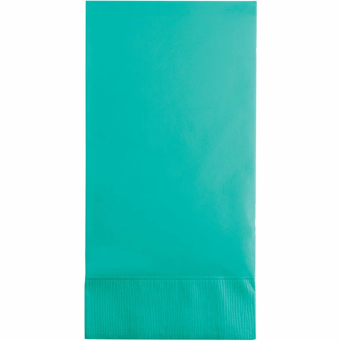 Creative Converting Solid Color Tableware Teal Lagoon Guest Towel, 3 Ply, 16 Ct