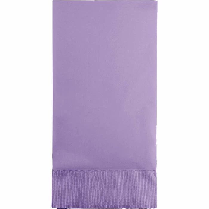 Creative Converting Luscious Lavender Guest Towel, 3 Ply, 16 Ct Solid Color Tableware