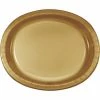 Creative Converting Glittering Gold Oval Platter 10" X 12", 8 Ct Solid Color Tableware