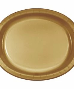 Creative Converting Glittering Gold Oval Platter 10