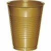 Creative Converting Glittering Gold Plastic Cups, 20 Ct Solid Color Tableware