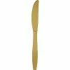Creative Converting Glittering Gold Plastic Knives, 50 Ct Solid Color Tableware
