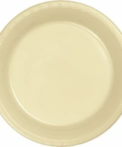Creative Converting Ivory Plastic Dessert Plates, 20 Ct
