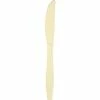 Creative Converting Solid Color Tableware Ivory Plastic Knives, 24 Ct